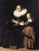 REMBRANDT Harmenszoon van Rijn, Susana van Collen,Wife of Jean Pellicorne,and Her daughter Eva